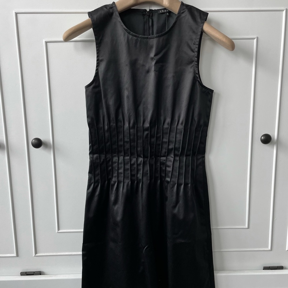 Theory black mini dress - tuxedo material